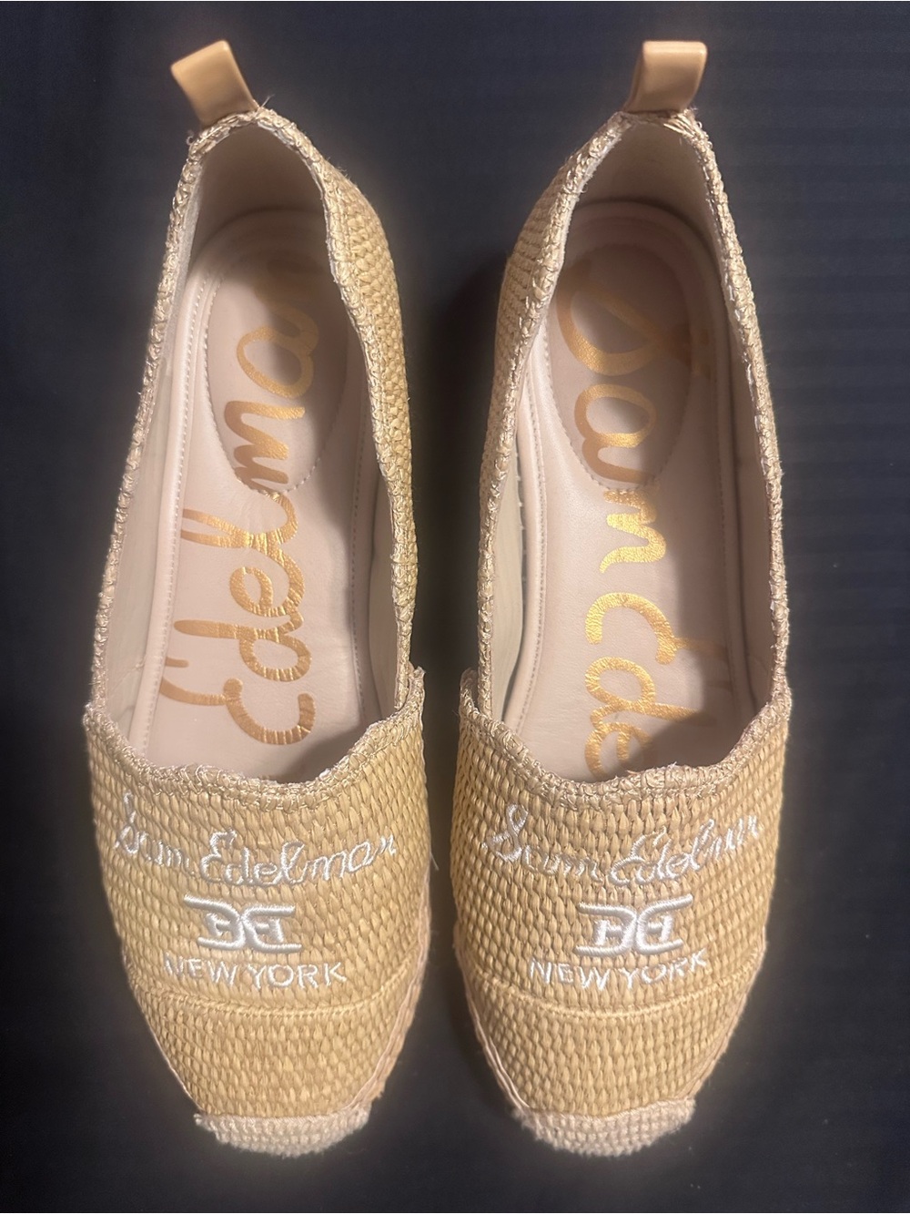 Sam Edelman Woven Espadrille Loafers in sand/tan